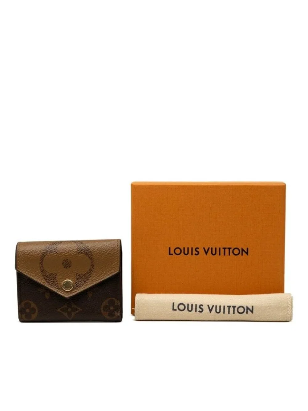 Louis Vuitton Monogram Giant Reverse Portefeuille Zoe Trifold Wallet Compact